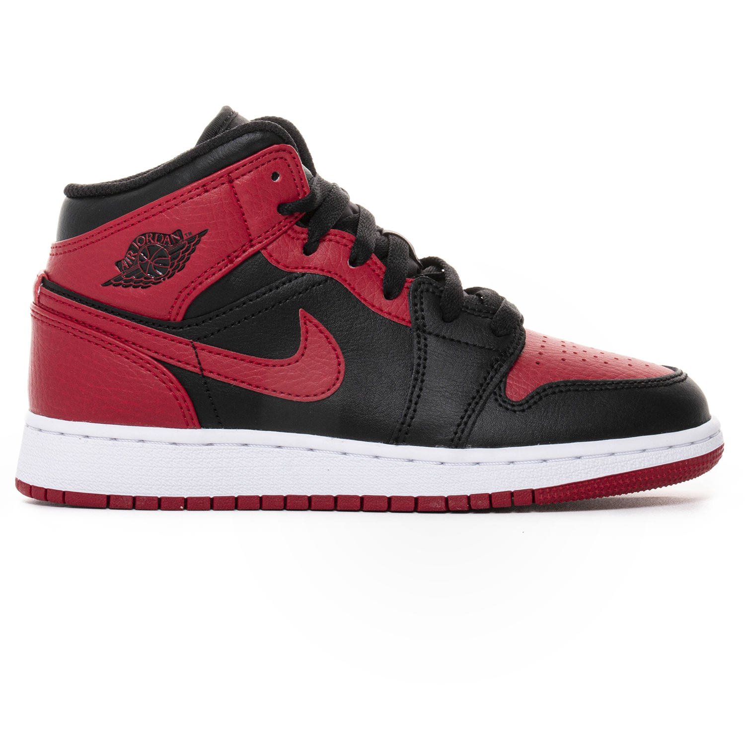 Кроссовки Air Jordan 1 mid Banned 554724-074 — фото 1
