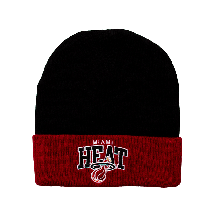 Шапка Mitchell&Ness ARCHED CUFF KNIT Miami Heat EU349-ARCHED-BLK