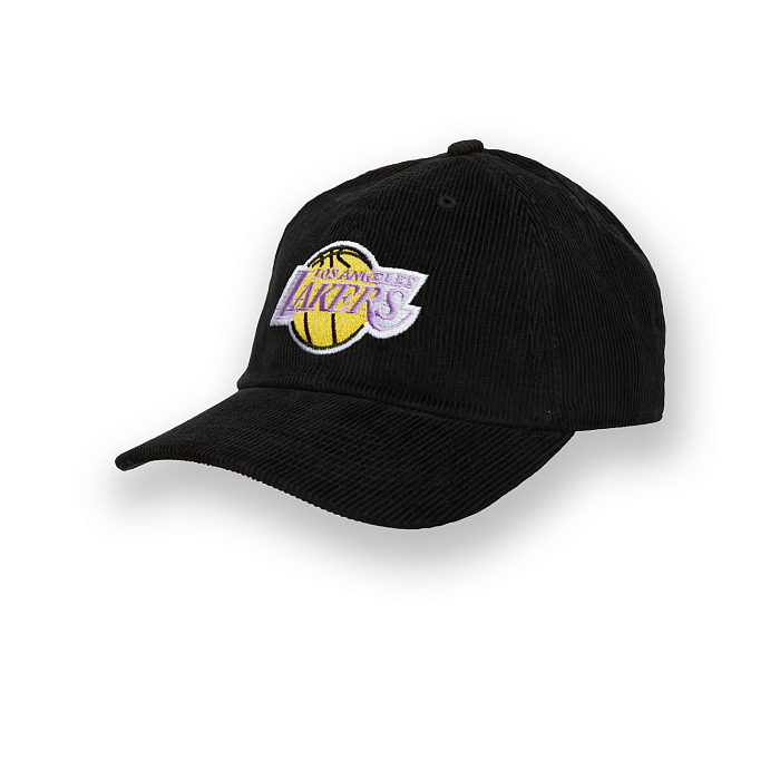 Бейсболка Mitchell&Ness CORD DAD STRAPBAC LA Lakers HLUX4800-LALYYPPPBLCK